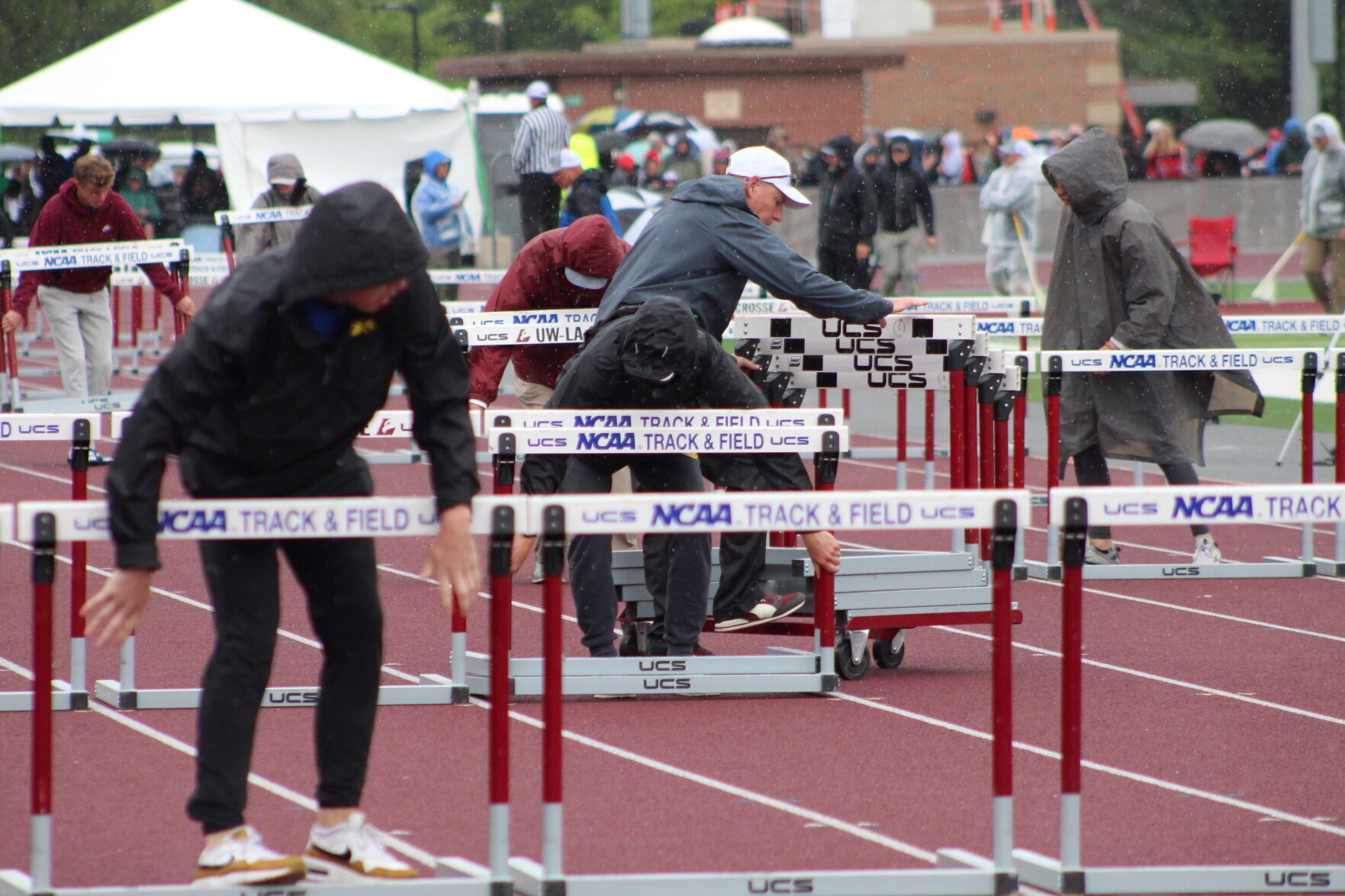 Hurdles set up